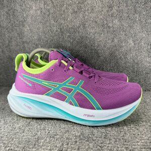 Asics Gel Nimbus 26 Womens 9 Running Shoes Purple Green Athletic Sneakers